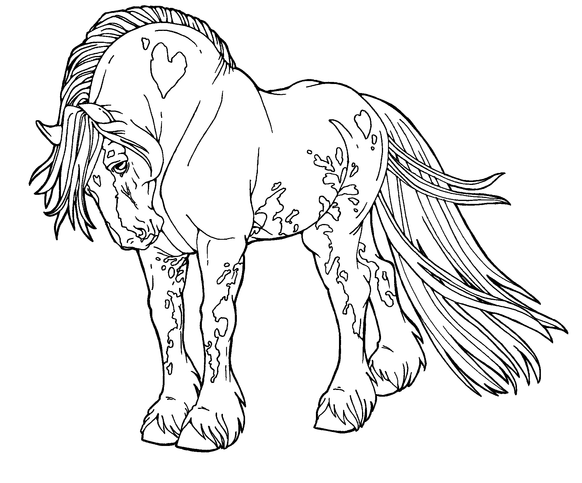 1995x1656 Horses Coloring Pages