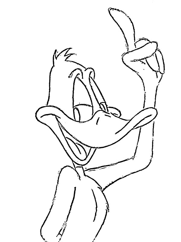 600x800 Daffy Duck Being Smart Coloring Pages