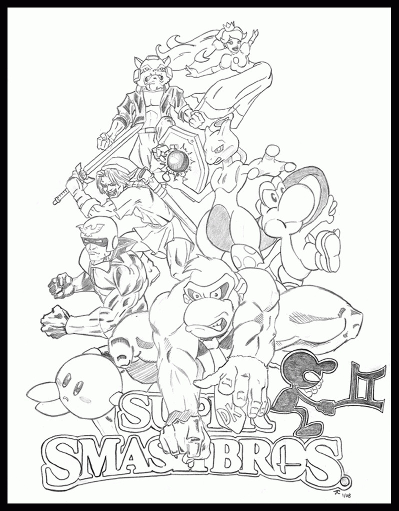 Smash Bros Coloring Pages