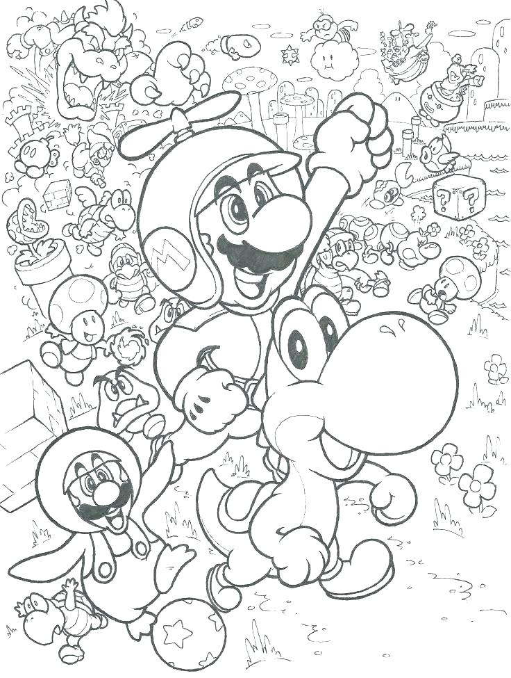 736x975 Super Mario Bros Coloring Pages Super Bros Coloring Sheet 3 Super