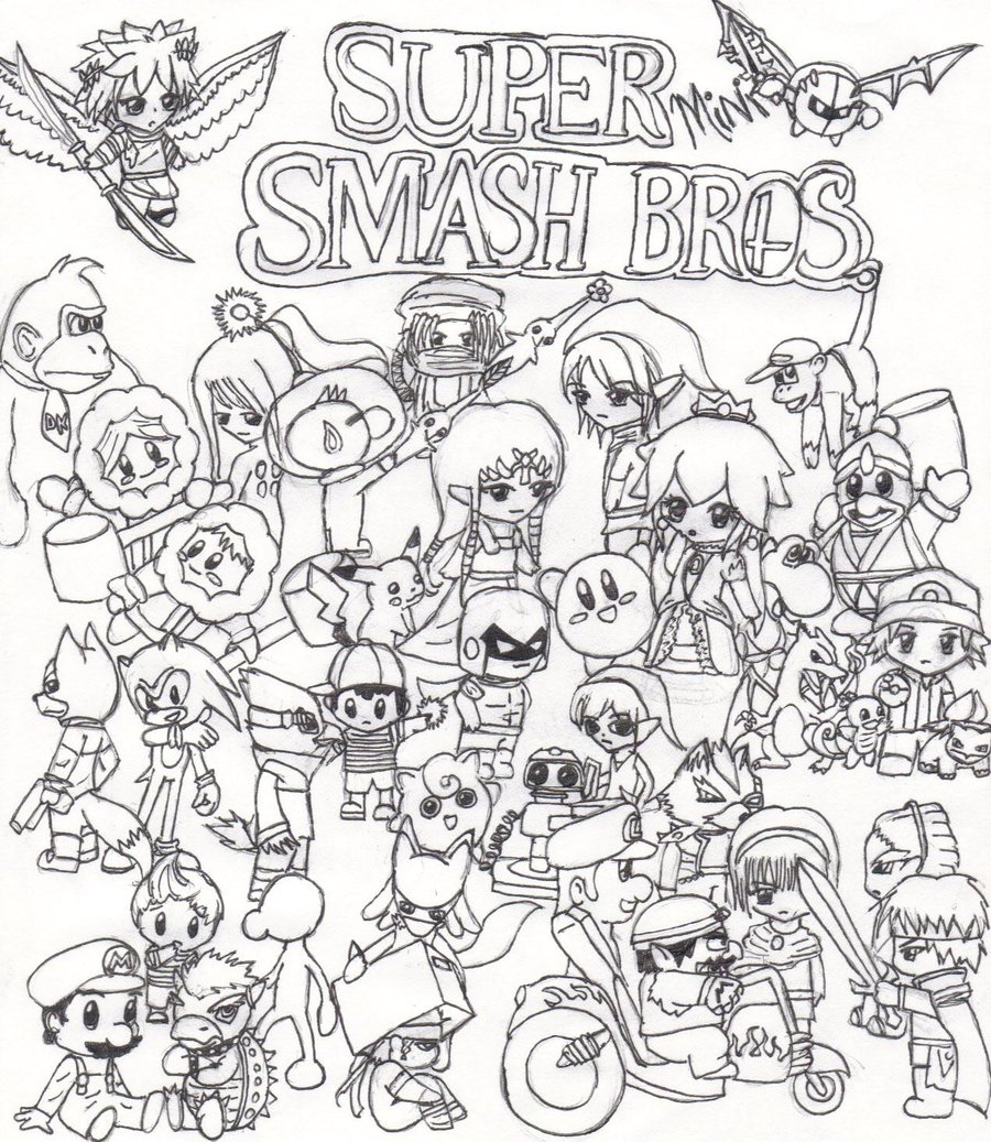 900x1037 Super Smash Bros Coloring Pages With Wallpapers Mayapurjacouture