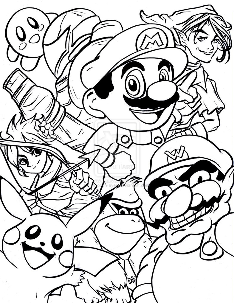 785x1017 Smash Brothers Coloring Pages