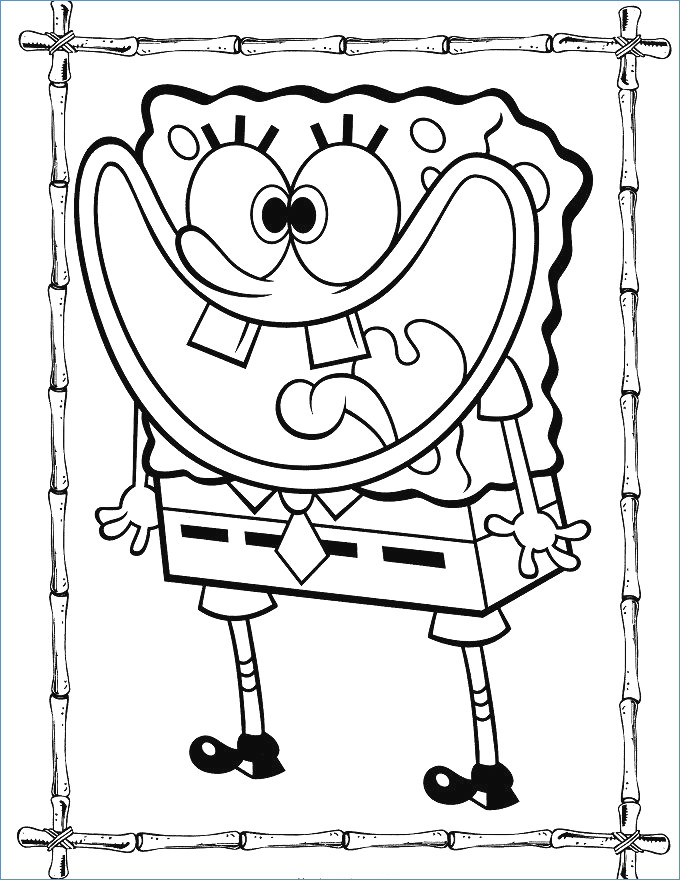 680x880 Spongebob Squarepants Smiling Coloring Page
