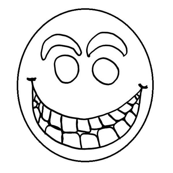 600x600 Sun Smiley Face Coloring Page