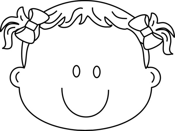 600x450 Happy Girl Face Coloring Pages