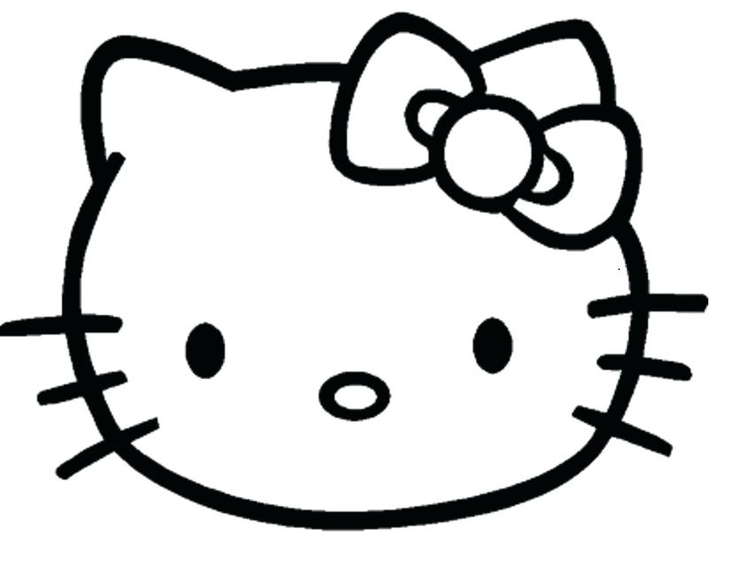 829x644 Hello Kitty Face Coloring Pages Template Sheets Hello Kitty Face