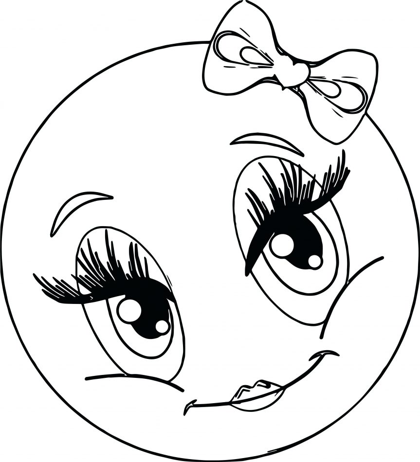 863x950 Smiley Face Line Drawing