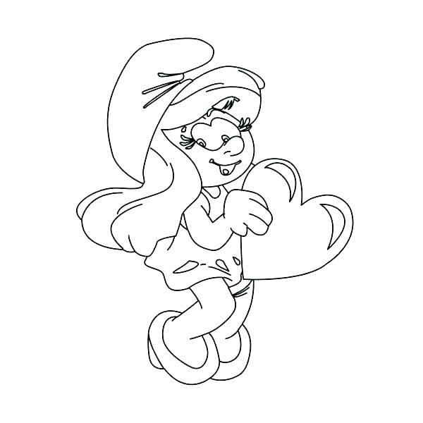 600x600 Smurfette Coloring Page Large Size Of Smurfs Coloring Pages