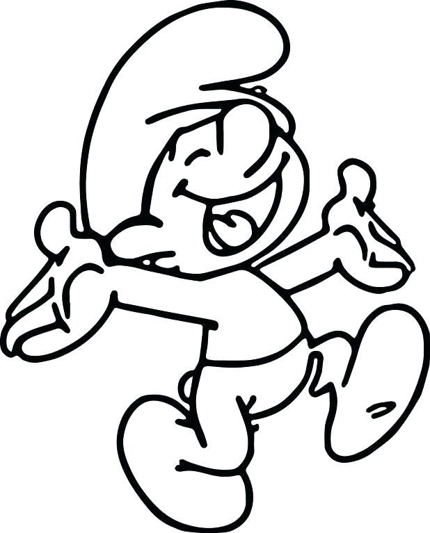 618x767 Smurf Clown Coloring Page Smurfette Coloring Pages To Print Smurf