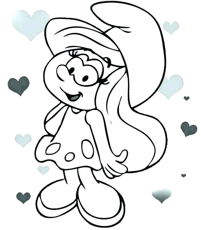 700x800 Smurf Color Smurfs Village Coloring Pages Kids Coloring Smurf