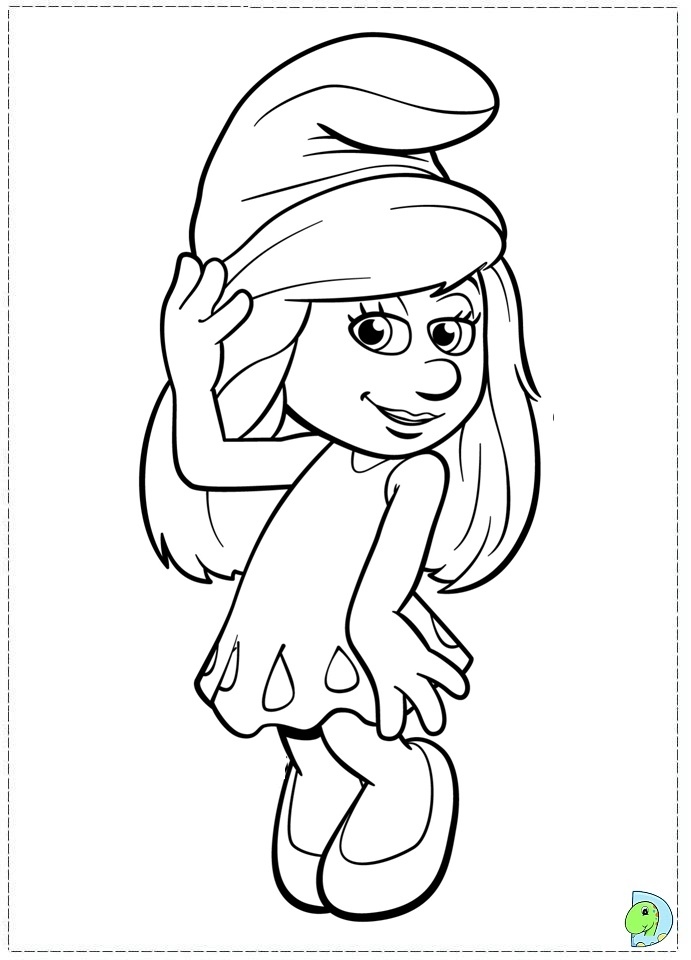 691x960 Smurf Coloring Pages Elegant Smurfette Coloring Page Dinokids