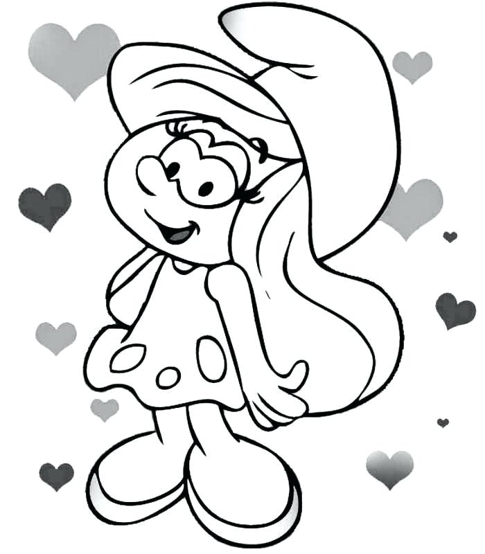 700x800 Smurfette Coloring Page Smurf Coloring Page Smurfs Coloring Pages