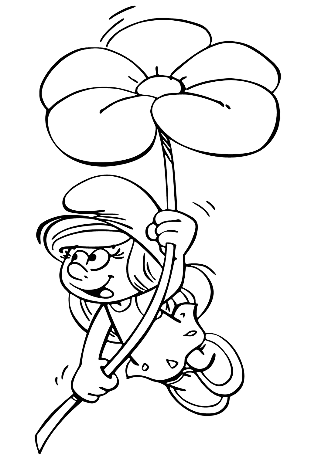 1024x1509 Smurfette Girl From Smurfs Lost Village Coloring Page