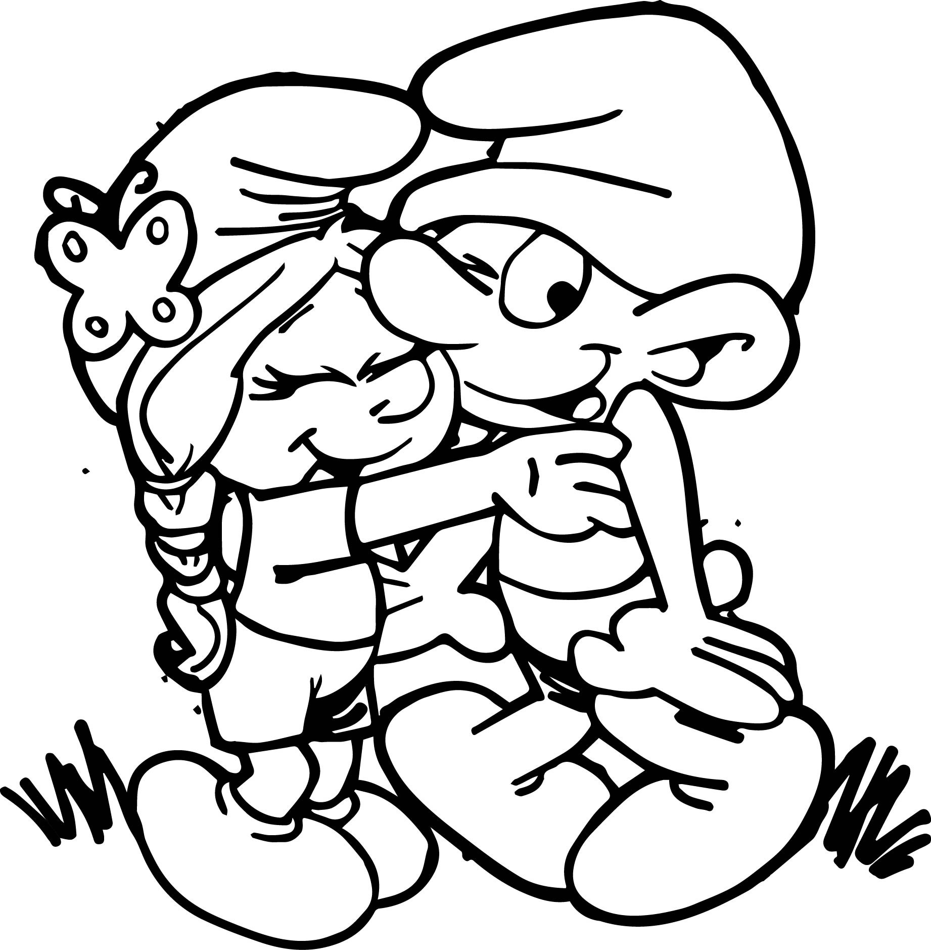 1842x1878 Surprise Smurfs Coloring Pages To Print Out Lo