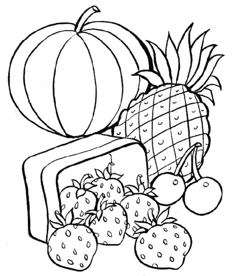 800x910 Healthy Food Coloring Pages Adult Coloring Books Craft