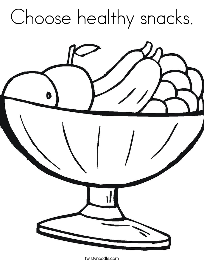 685x886 Choose Healthy Snacks Coloring Page