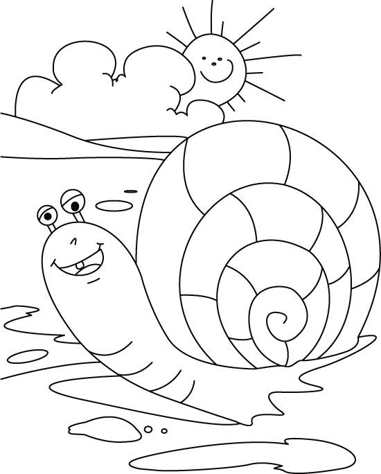 550x684 Snail Coloring Page 5.jpg Thema Slakken Kleuters