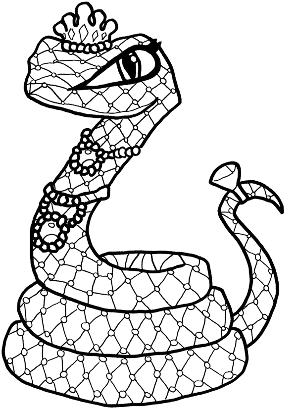 600x828 Cleo De Nile Snake Coloring Page Monster High