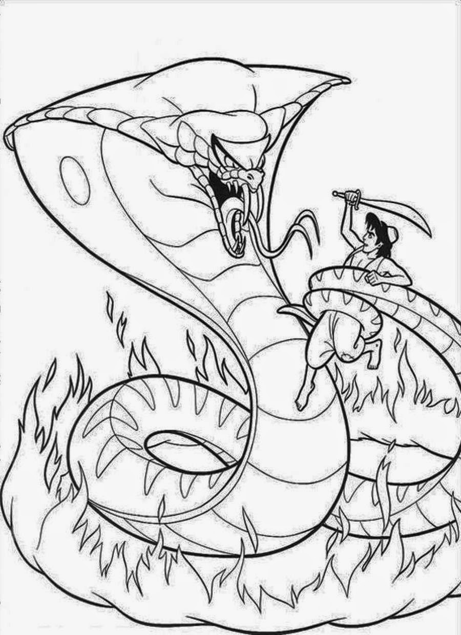 900x1240 Snake Picture To Color