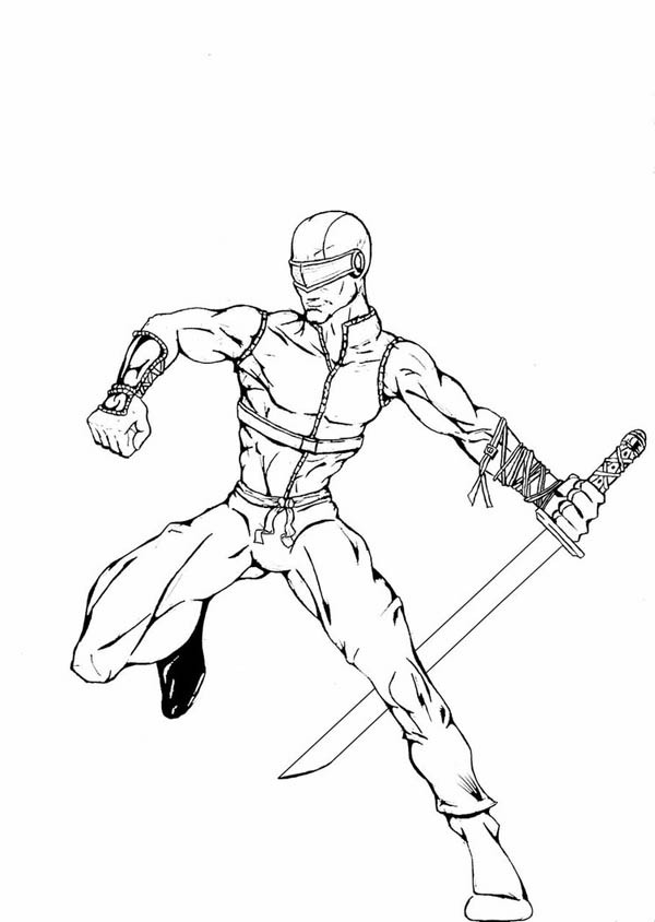 600x844 Awesome G.i. Joe Member Snake Eyes Coloring Pages Batch Coloring