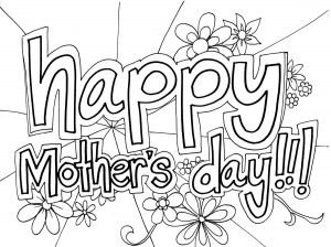 300x224 Mothers Day Coloring Pages 2018 For Facebook Whatsapp Snapchat