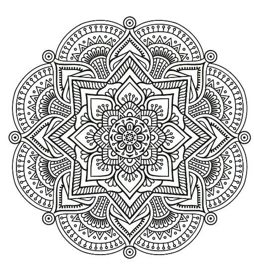 511x546 Pin By Beatagrzelak On Kolorowanki Mandala, Mandalas