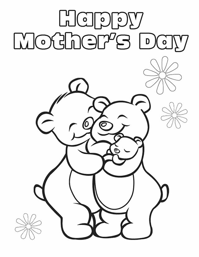 640x827 2018^ Happy Mothers Day Coloring Pages, Sheets To Print Happy