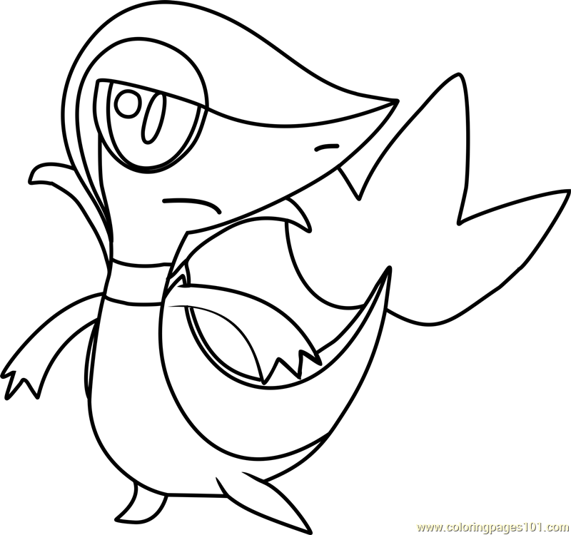 800x750 Snivy Pokemon Coloring Page