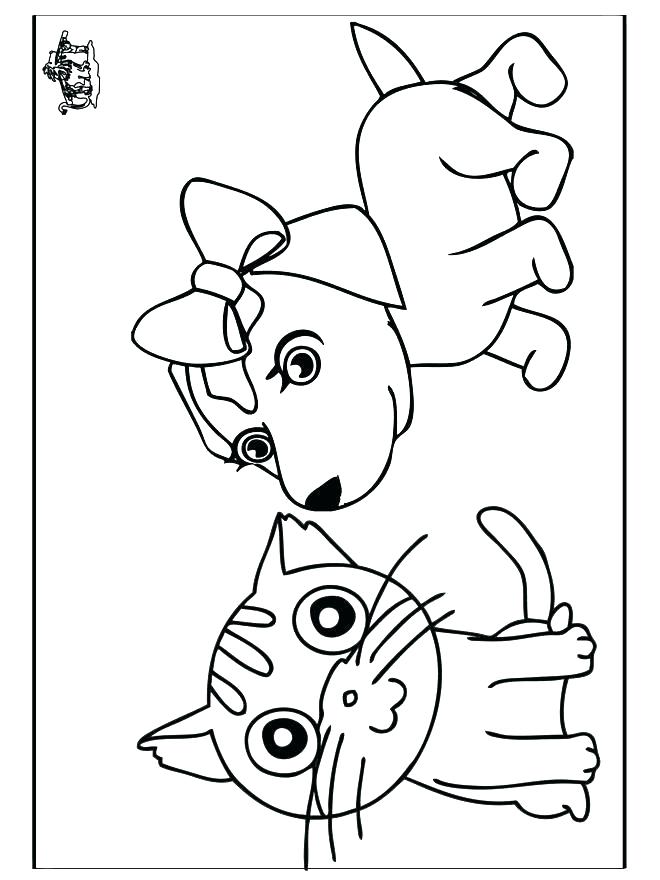 660x880 Awesome Coloring Pages Cats And Dogs Image Page Outline Of Cartoon