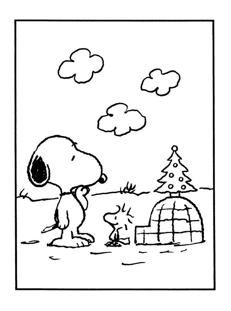 736x992 Snoopy Christmas Coloring Pages