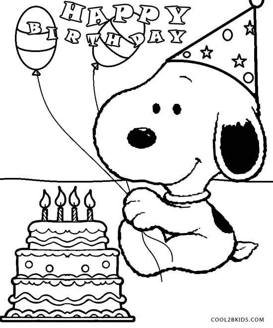 550x660 Snoopy Birthday Coloring Pages Snoopy Party Snoopy
