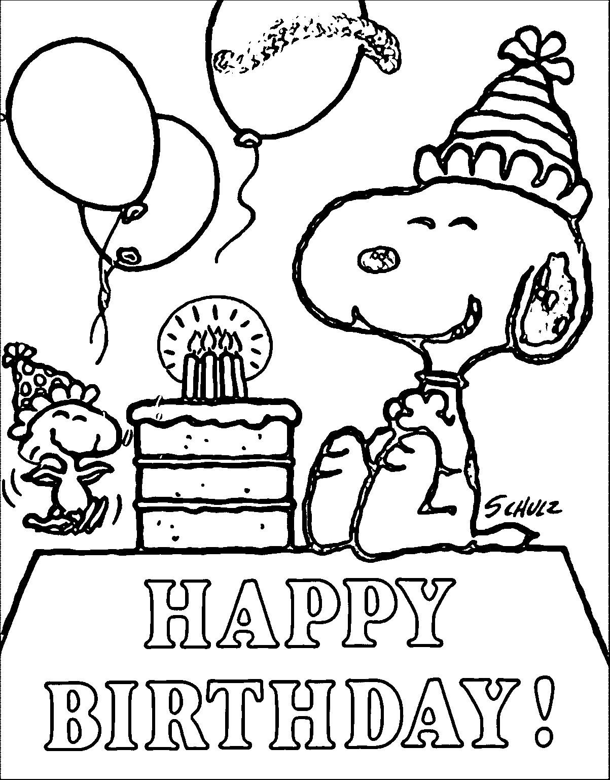 Snoopy Coloring Pages To Print