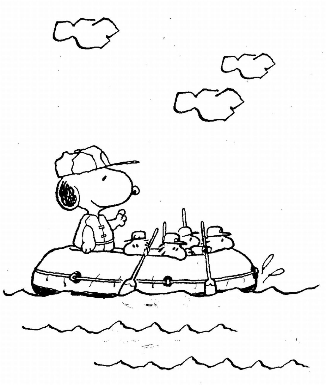 1098x1297 With Free Snoopy Coloring Pages