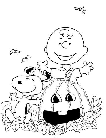 368x480 Charlie Brown Halloween Coloring Page Free Printable Coloring