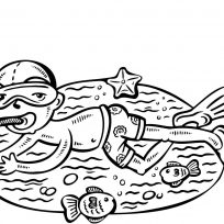 204x204 Hand Drawn Summer Coloring Pages