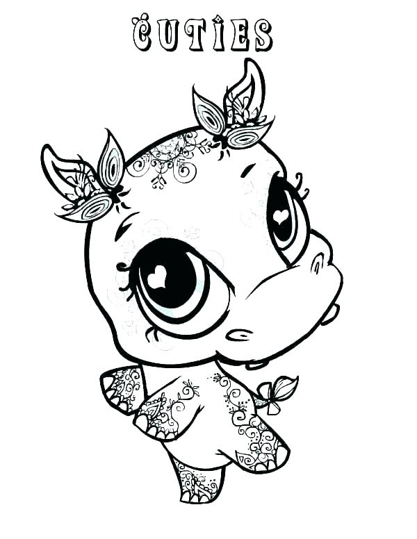 600x776 Hippo Coloring Pages Baby Hippo Coloring Page Cute Pages For Kids