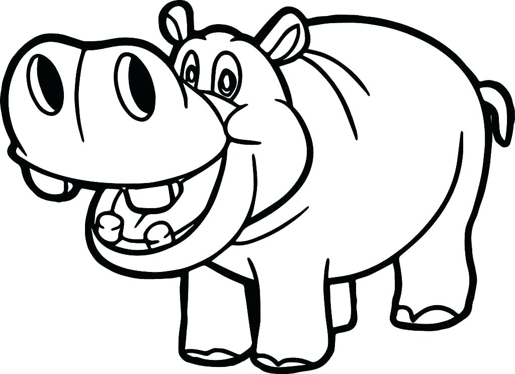 1024x744 Hippopotamus Coloring Page Hippo Coloring Pages Hippo Coloring