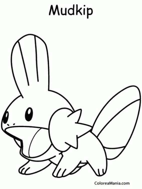 567x754 Colorear Pokemon Mudkip Dibujo Para Gratis On Pokemon Snorlax