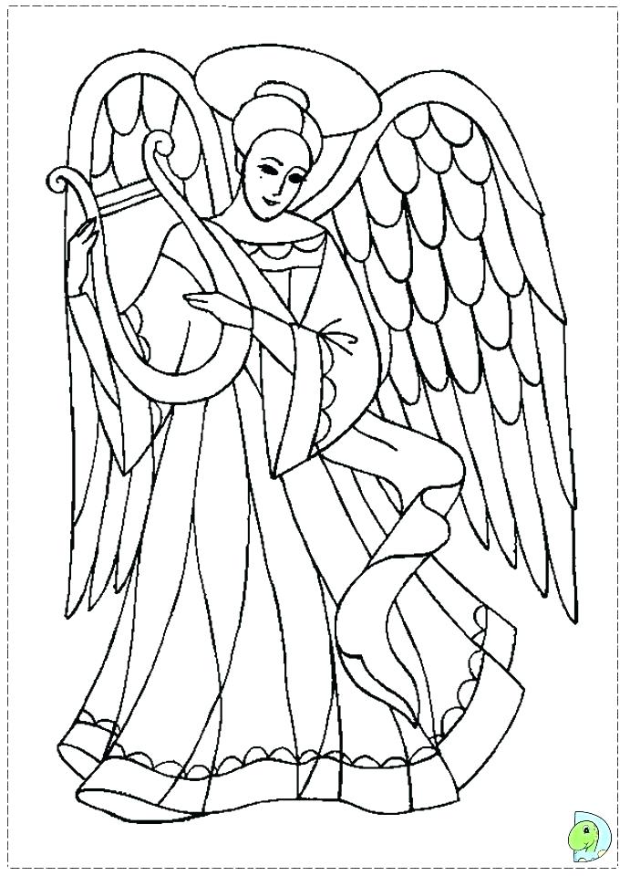 691x960 Angel Pictures To Color Or Angel Coloring Page Printable