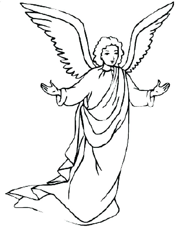 600x774 Free Angel Coloring Pages Com Cute 5 Angels Angel Coloring Book