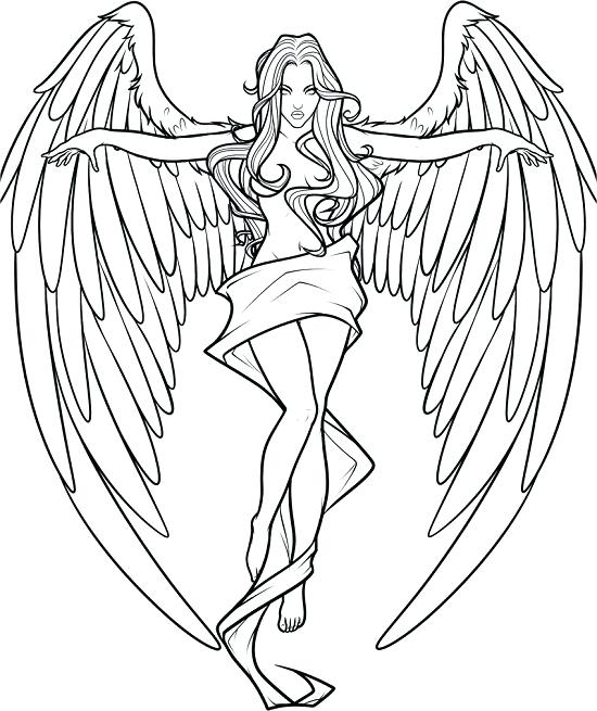 550x655 Printable Angel Coloring Pages Free Printable Angel Coloring Pages
