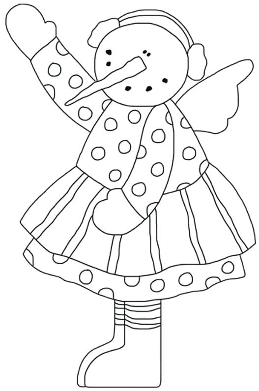 527x795 Snow Angel Colouring Page Big Coloring Free Pages
