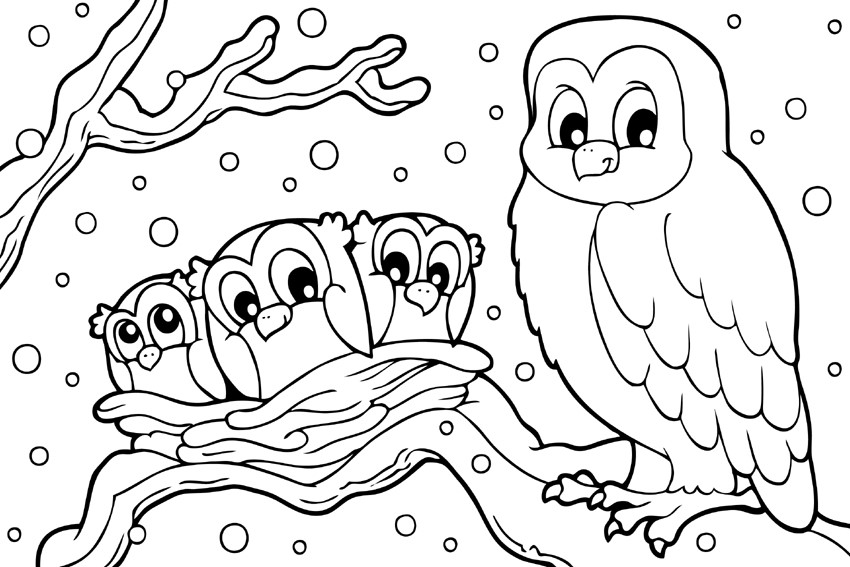850x567 Winter Coloring Sheet Amusing Winter Coloring Pages 87