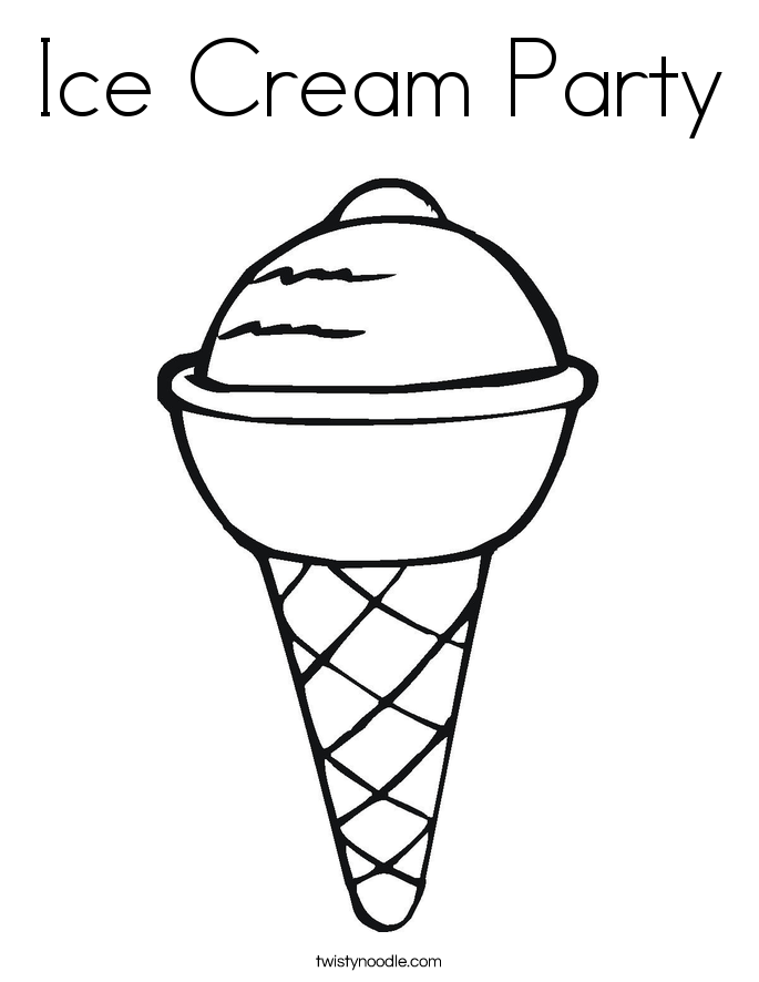 685x886 Drawn Waffle Cone Color