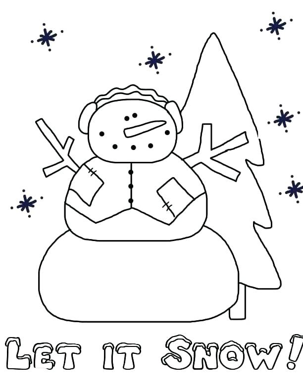 612x792 Snow Coloring Page Snow Coloring Page Let It Snow Coloring Page