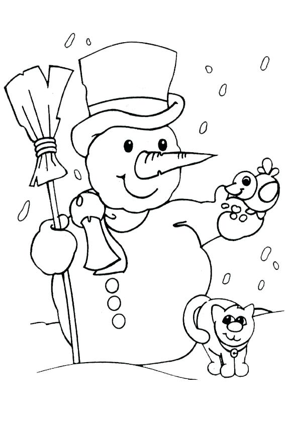 567x850 Snowy Day Coloring Page White Coloring Pages Of With Presents Snow