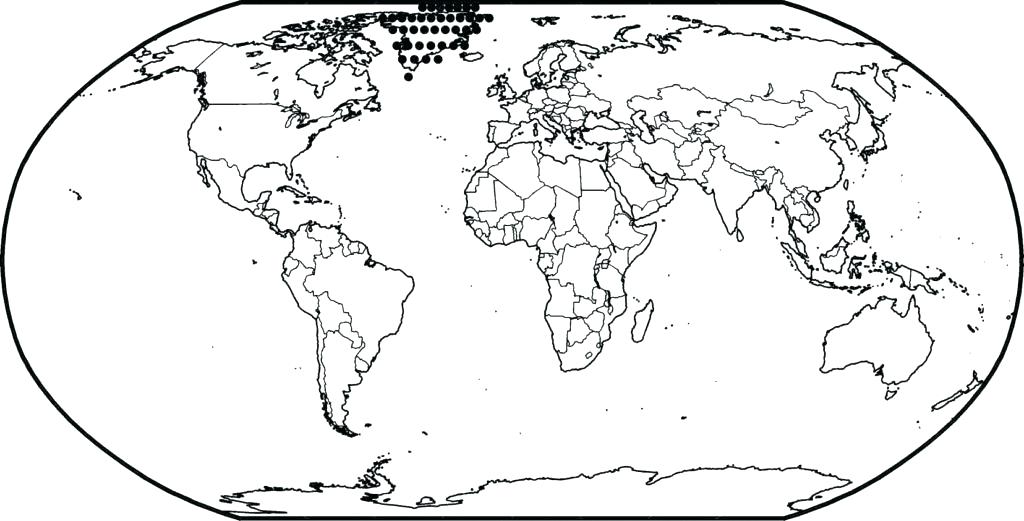 1024x521 World Globe Coloring Page Globe Coloring Blank Color World Map
