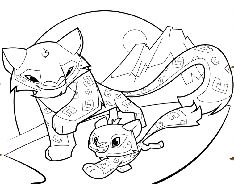 758x596 Image For Animal Jam Coloring Pages Snow Leopard Projects To Try