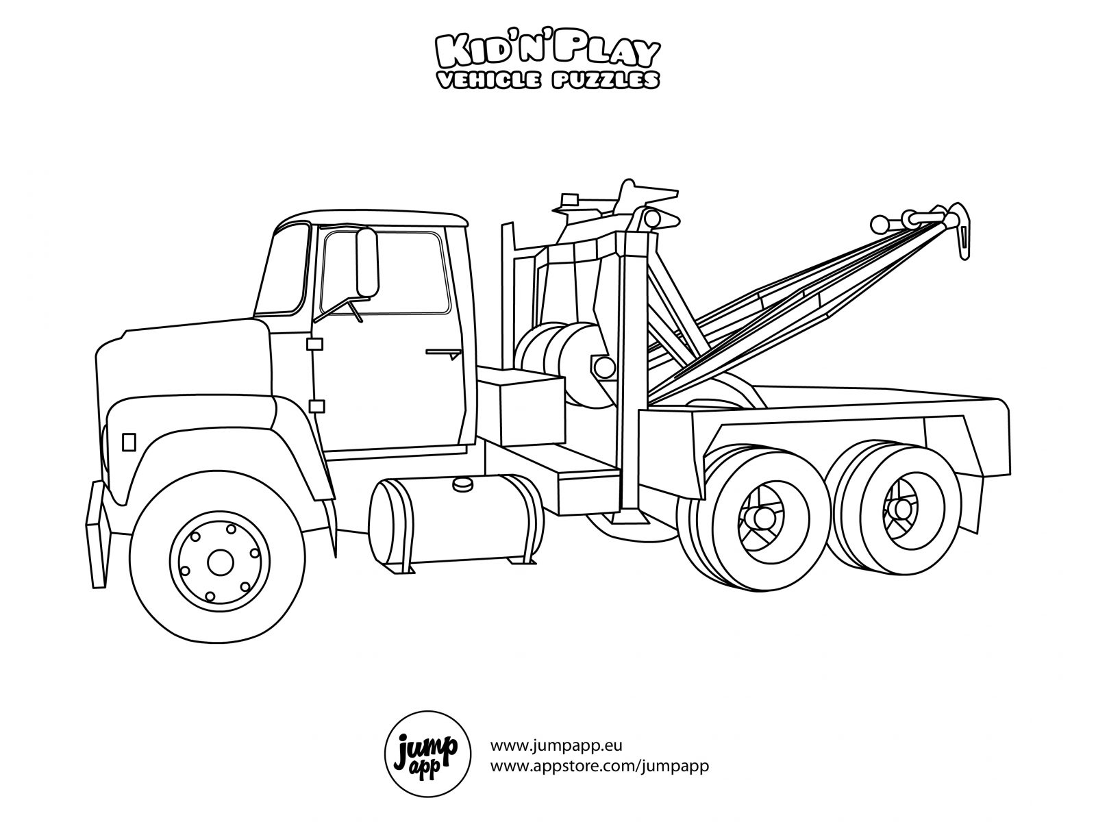 1600x1200 Snow Plow Coloring Page