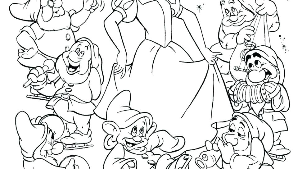 960x544 7 Dwarfs Coloring Pages Seven Dwarfs Coloring Pages Snow White